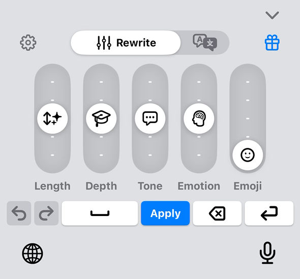 OrsenShen's tweet photo. UI glow-up for @KeycoBoard💡
1️⃣ First concept
2️⃣ Getting closer — added one more slider.
3️⃣ Current version — a compact Rewrite Console above the keyboard.
Slowly turning a rough idea into something I’d actually want to use.
#buildinpublic #iOS #indieDev #UXdesign #AIkeyboard https://t.co/F4xdUvGdQr