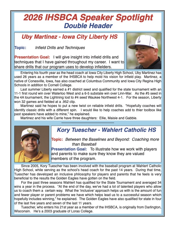 Iowa HS Baseball Coaches Association tweet media