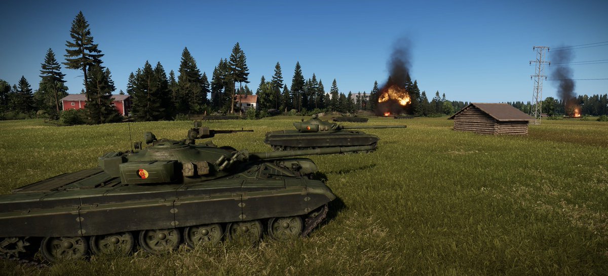 Northern 🇩🇪, 1987 - a battalion of the East German Panzerregiment 22 "Soja Kosmodemjanskaja" advances under fire towards American tanks and CFVs of the 3rd ACR.

Screenshot from yesterday's 100+ player #ArmaReforger one-life event at <a href="/Globe_conflicts/">Global Conflicts</a>.