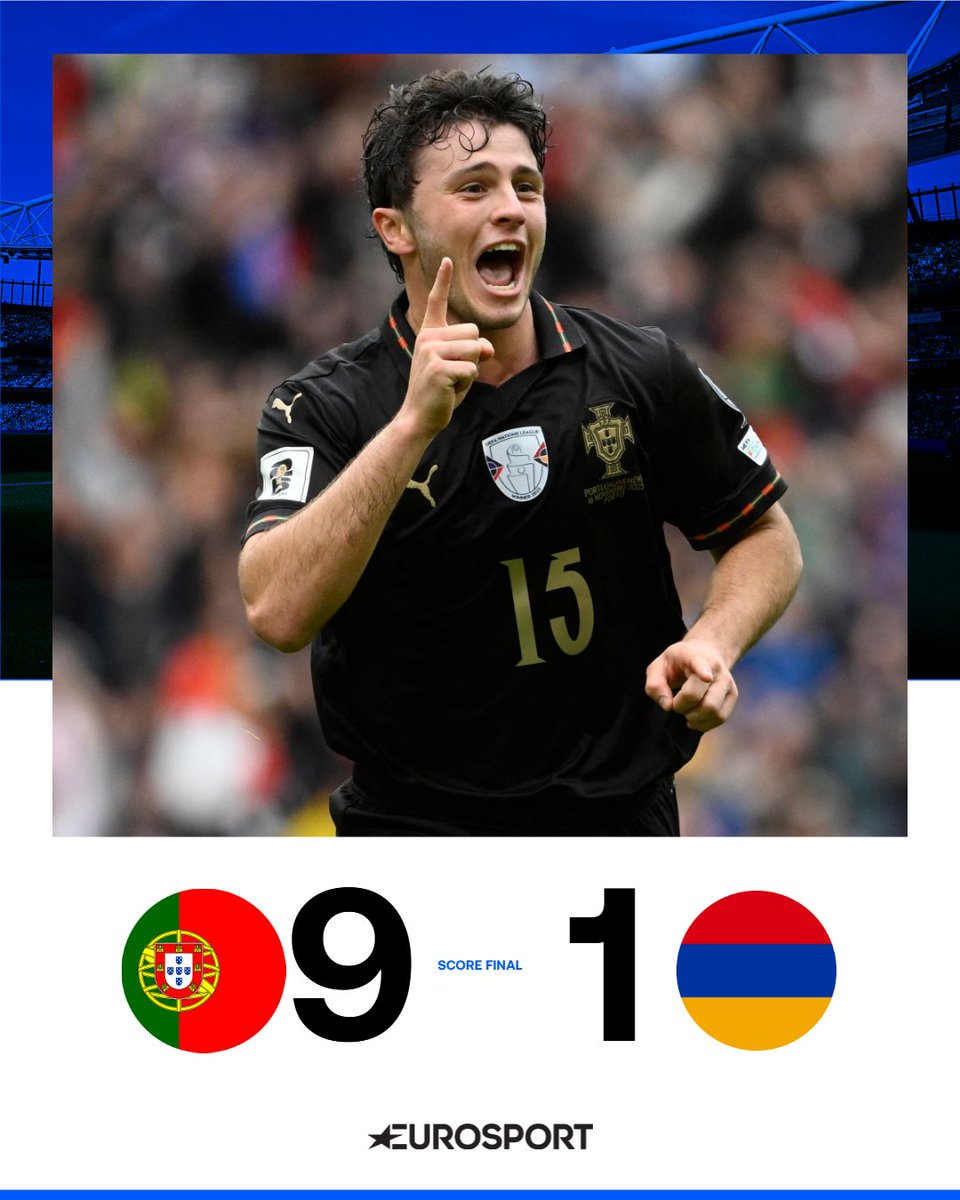 Eurosport_FR's tweet photo. 🤯 Pas besoin de CR7 quand on a João Neves !
▶️ https://t.co/BYsBphrnfN
#PORARM #FIFAWorldCup https://t.co/K0NWHojzw9
