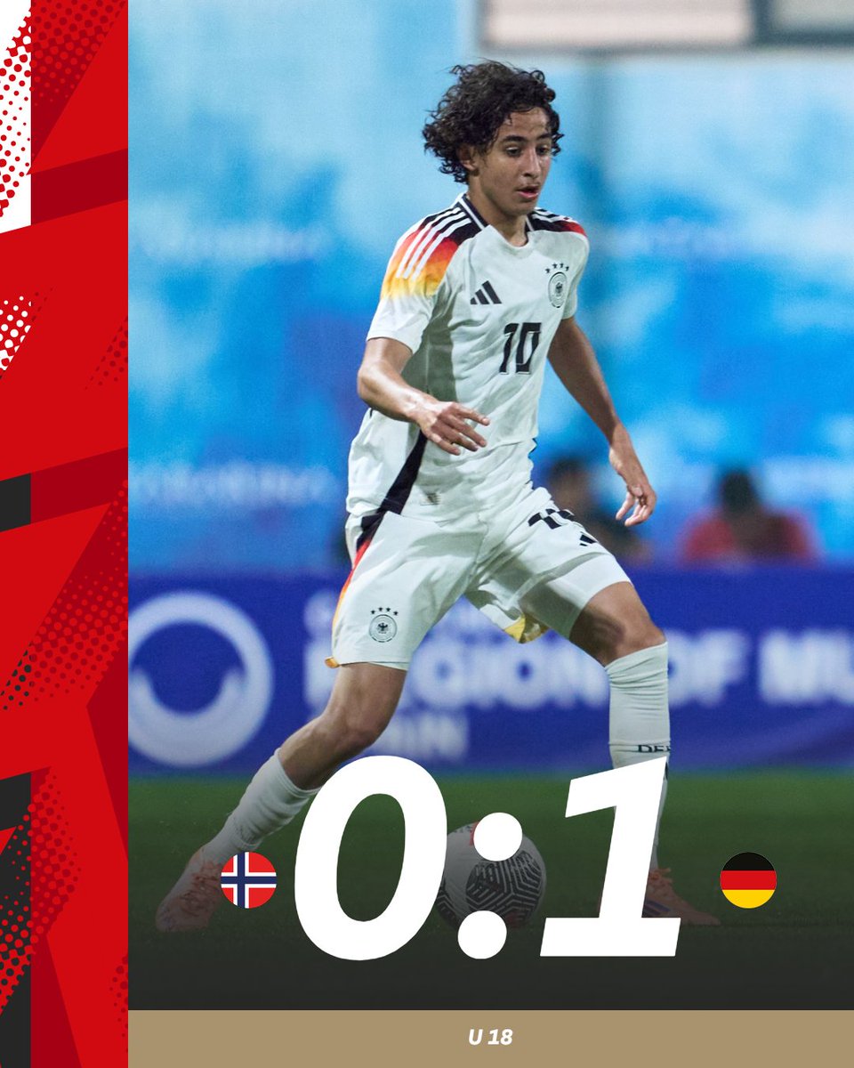 Wael Mohya schießt unsere #U18 zum 1:0-Sieg gegen Norwegen. Gut so, Jungs! 💥

#UNSEREZUNKUNFT | 📸 Getty Images (Archiv)