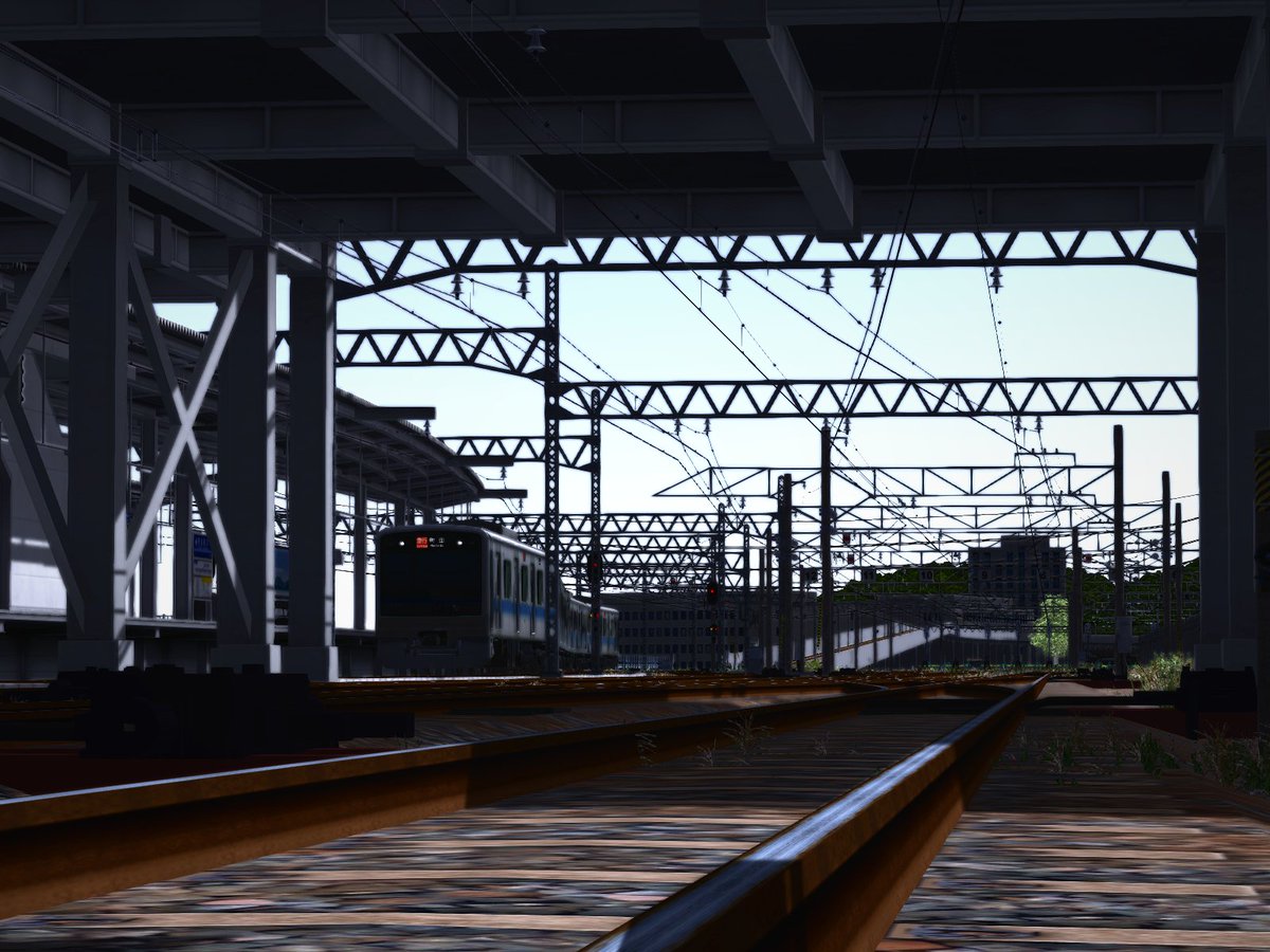 sHInjo_rs's tweet image. #Railsim 
ようやくこのレイアウトも近代化の波が押し寄せてきました