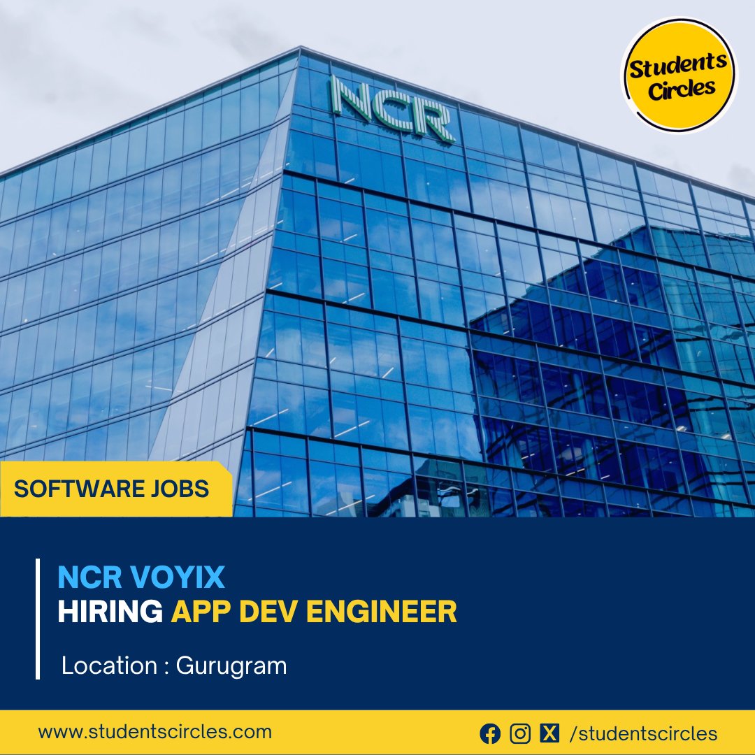 karthikpattadi's tweet image. 🏢 Company: NCR Voyix

🧾 Job Role: App Dev Engineer I
📍 Location: Gurugram
🎓 Qualification: BE/ B.Tech
💼 Job Category: Software
📅 Experience: Freshers Eligible
💰 Stipend: Rs 25,000 + Bonus

🔗 Apply Now: tr.ee/6if3Q8