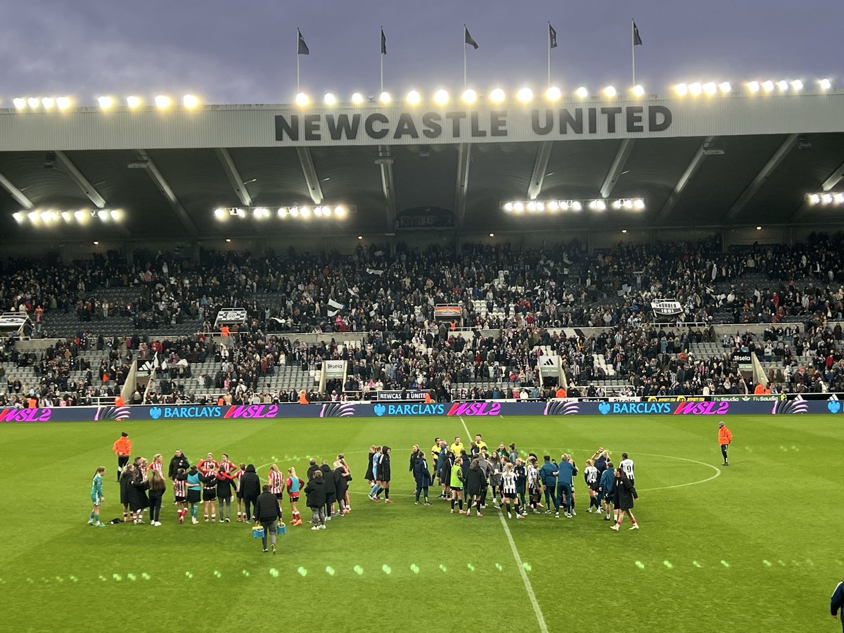 FT Newcastle Utd Women 3-1 Sunderland Women

Official attendance at SJP 18,973. Game came to life in the second half. Goals from Cooper and two from Murphy for NUWFC and Barry with the goal for Sunderland.