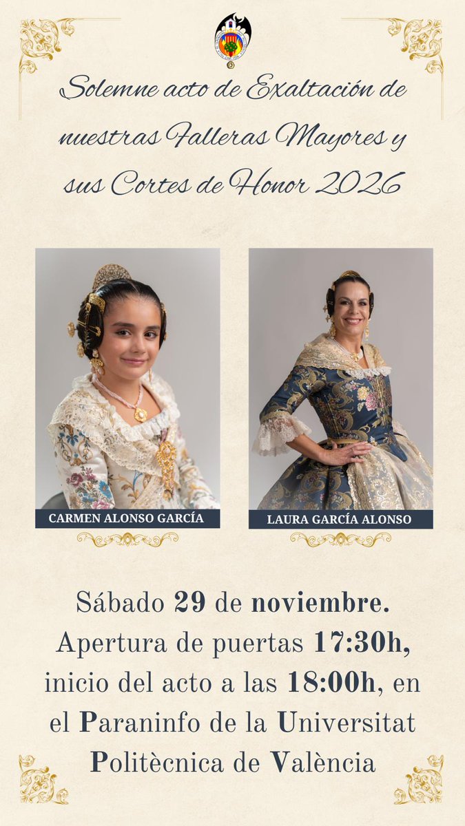 Exaltación de nuestras Falleras Mayores - mailchi.mp/548ed0f05b6c/e…