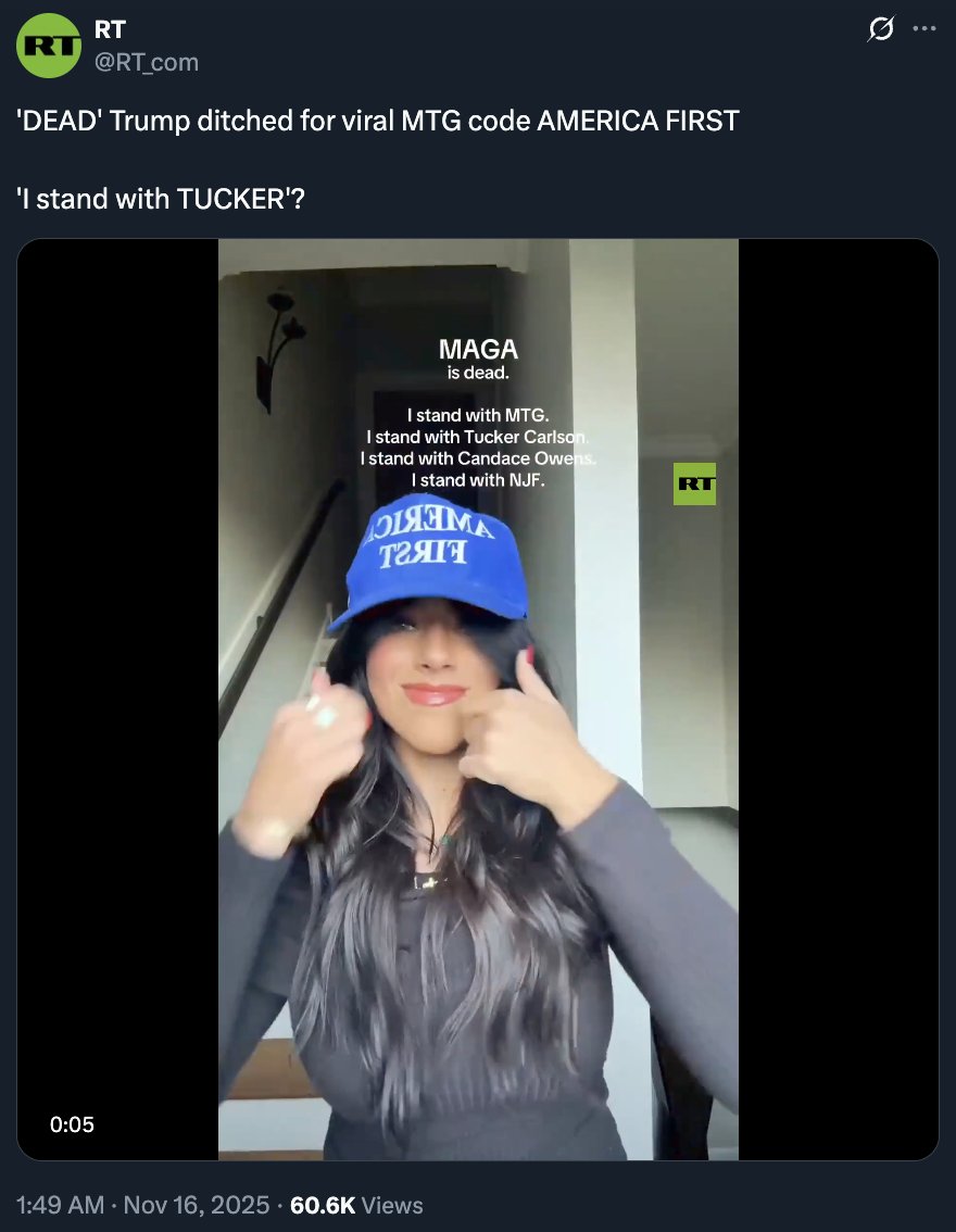 Why would Russian state media want to push the idea that MAGA is dead?