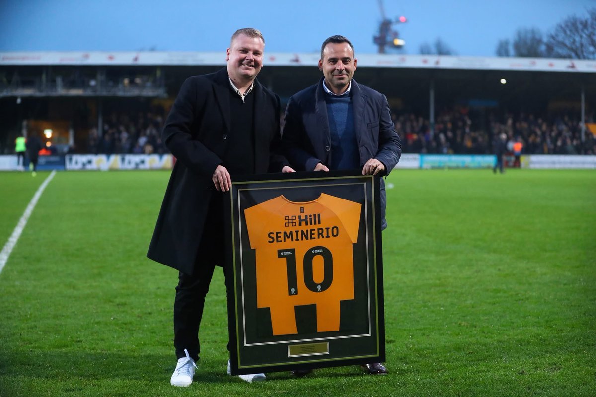Congratulations to Dario Seminerio on 10 years of service to the Cambridge United Academy 💛🖤