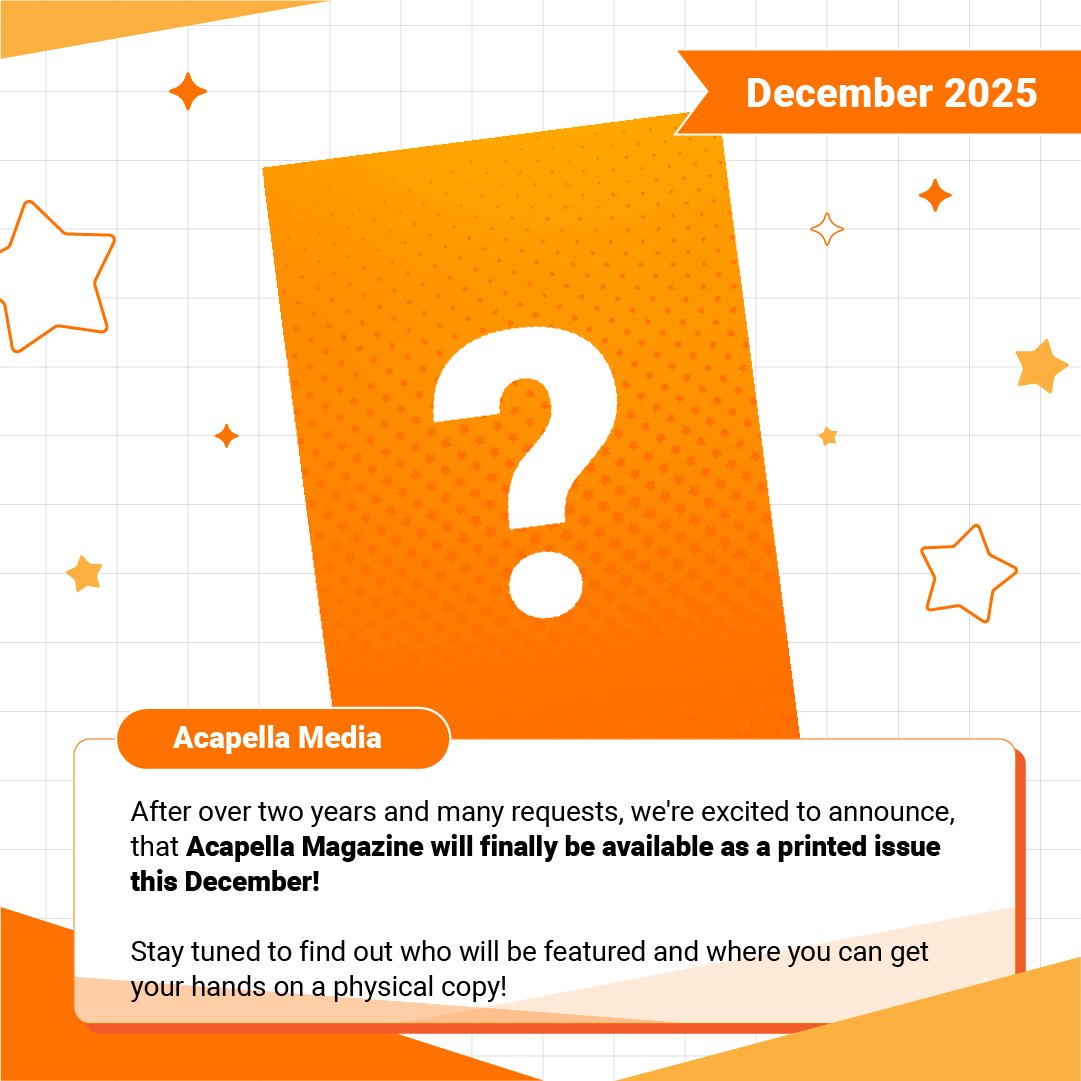 AcapellaEN's tweet image. 【✨Special Announcement✨】 

After over two years and many requests, we're excited to announce, that Acapella VTuber Magazine will finally be available as a printed issue this December!  

Stay tuned to find out who will be featured and where you can get your hands on a…