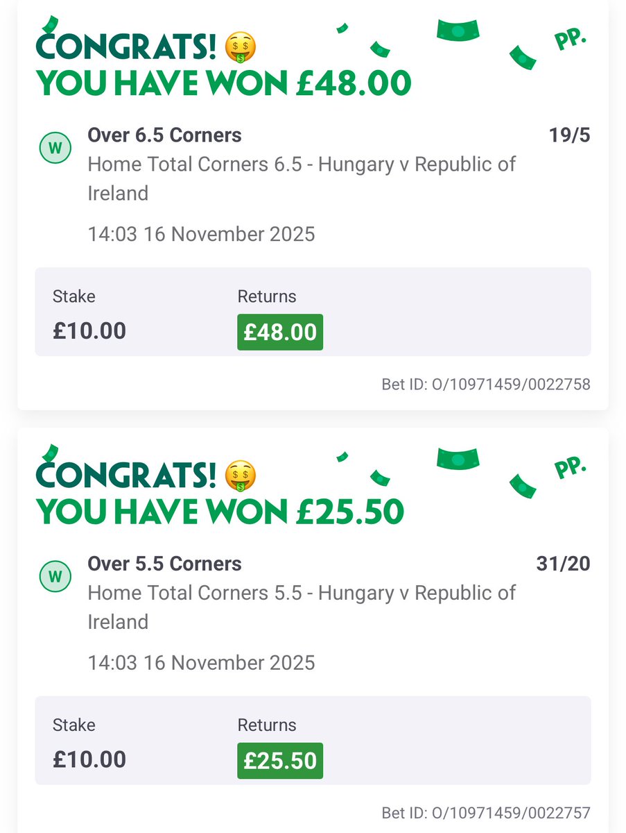 data_pitch_'s tweet image. All 3 yellow card picks landed 🟨🟨🟨

5/5 shot picks inside the first half 🔥

Hungary 7 corners ✅

Perfect sweep from the DataPitch stat pack.

Join us on Telegram for live updates &amp;amp; in-play angles, link in bio.

#HUNIRL #WCQualifiers26 #Hungary #Parrott #Ireland