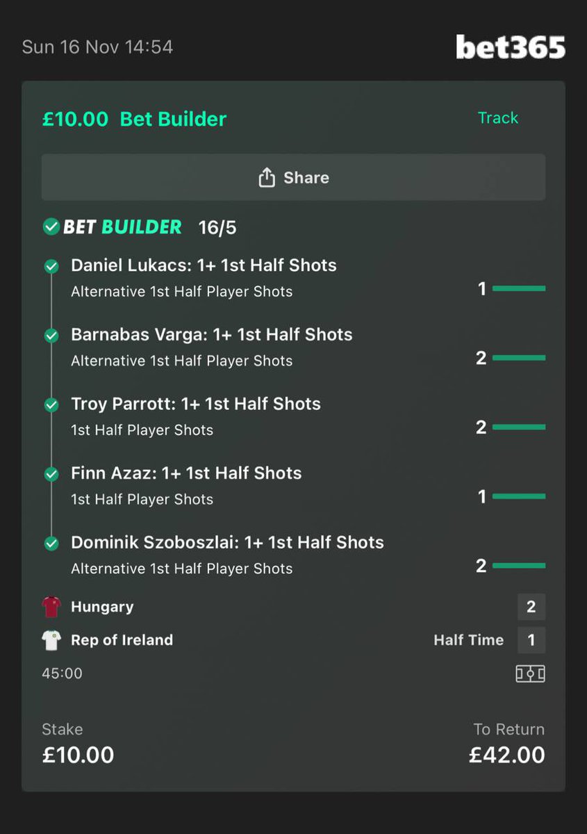 data_pitch_'s tweet image. All 3 yellow card picks landed 🟨🟨🟨

5/5 shot picks inside the first half 🔥

Hungary 7 corners ✅

Perfect sweep from the DataPitch stat pack.

Join us on Telegram for live updates &amp;amp; in-play angles, link in bio.

#HUNIRL #WCQualifiers26 #Hungary #Parrott #Ireland