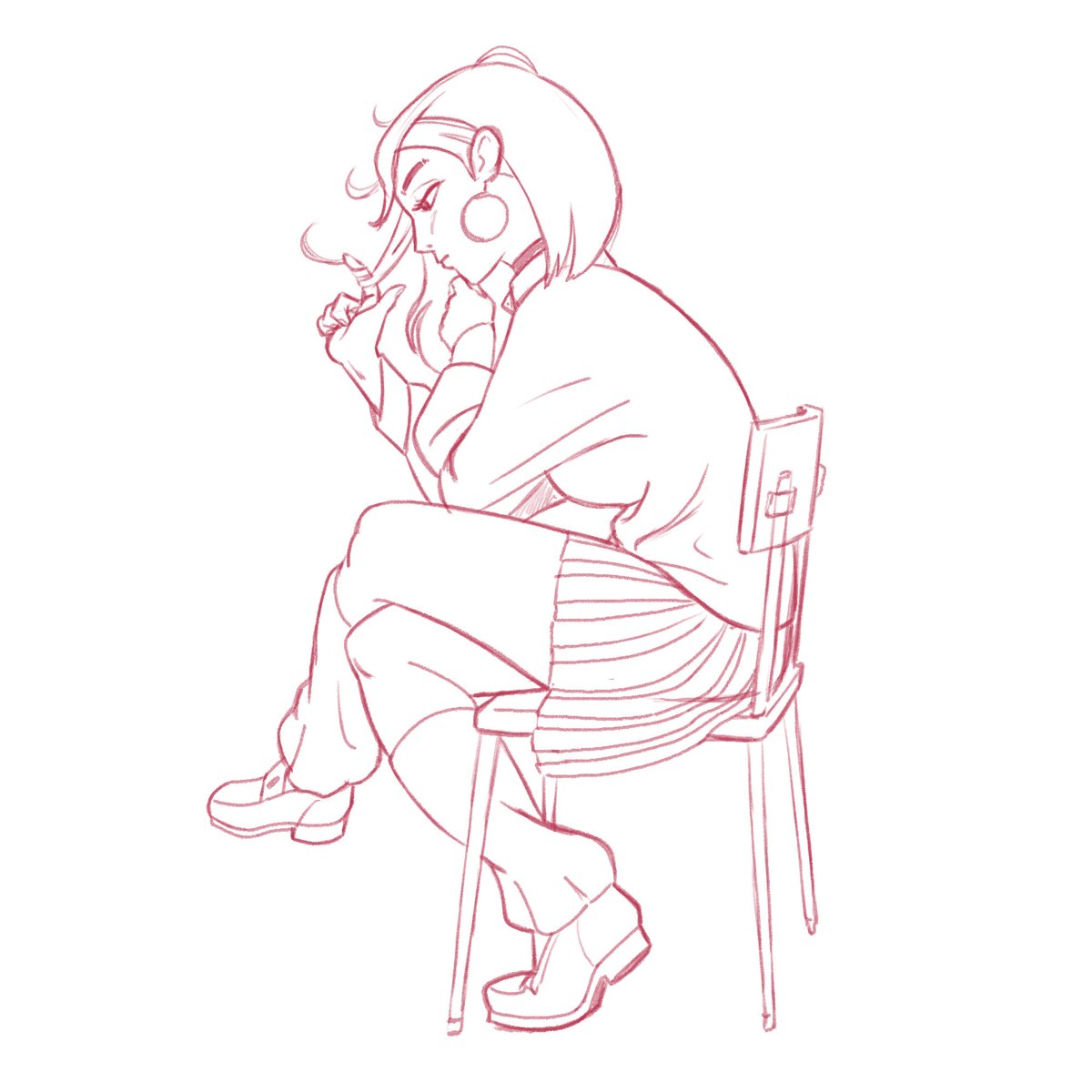 Before and after one month of daily drawing (wip)
#momoayase