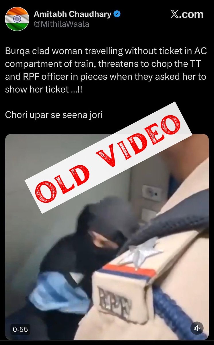 Central_Railway's tweet photo. 🚫 Please do not spread misinformation by sharing old videos.
This video is 7 months old and not from today.
🔗 Old video link: https://t.co/A6u0yUbYrD
⚠️ Kindly refrain from posting old videos with WRONG INFORMATION. 🚫
#IRFactCheck #OldVideo #WrongInformation #CentralRailway https://t.co/CWDOpDsZ2f