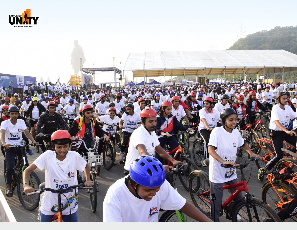 souindia's tweet image. The journey begins!

The event started today with great enthusiasm, setting the tone for two days of thrilling Unity Trails cycling.#EktaNagar #StatueOfUnity #150YearsOfSardarPatel