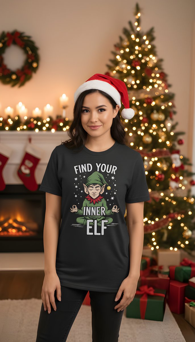 🎄🧘‍♀️Find your inner elf this holiday season! Bring festive cheer to your yoga practice with the “Find Your Inner Elf” Christmas yoga tee! #ChristmasYoga
👉Grab your festive yoga tee here: bit.ly/4o2DCUG

#ChristmasYogaShirt #FunnyChristmasShirt #FestiveYoga  #YogaApparel