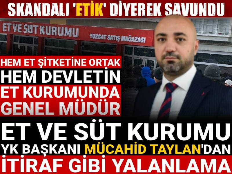 Skandalı 'etik' diyerek savundu!

Hem et şirketine ortak hem devletin et kurumunda genel müdür...

Et ve Süt Kurumu Yönetim Kurulu Başkanı Mücahid Taylan'dan itiraf gibi yalanlama

halktv.com.tr/gundem/skandal…