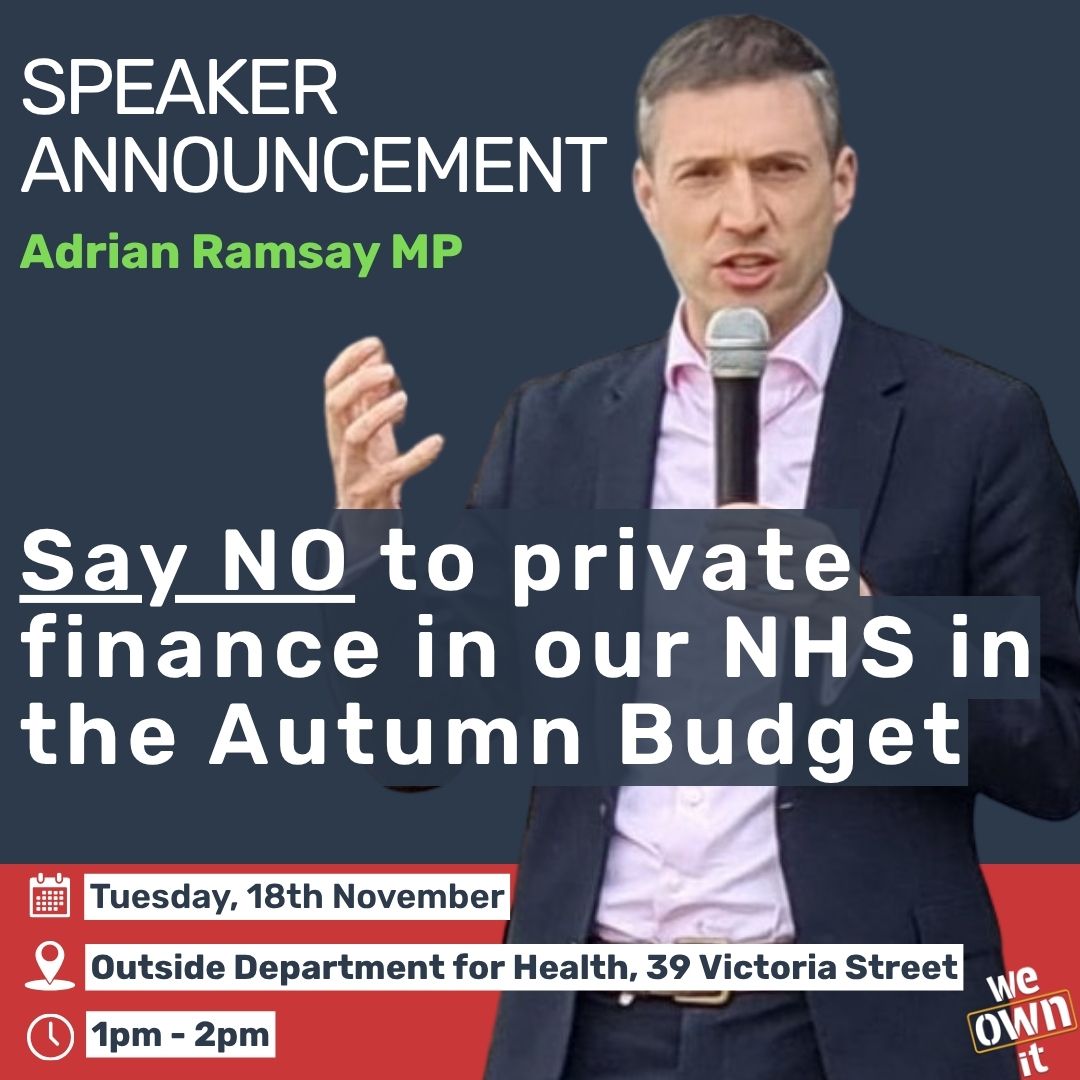 PFI deals signed under Tony Blair left the NHS without enough money to treat patients, while private investors made billions in profits.

Wes Streeting's plans to bring back private finance in our NHS MUST be stopped.

Take action with <a href="/AdrianRamsay/">Adrian Ramsay MP</a>: eventbrite.co.uk/e/tell-rachel-…
