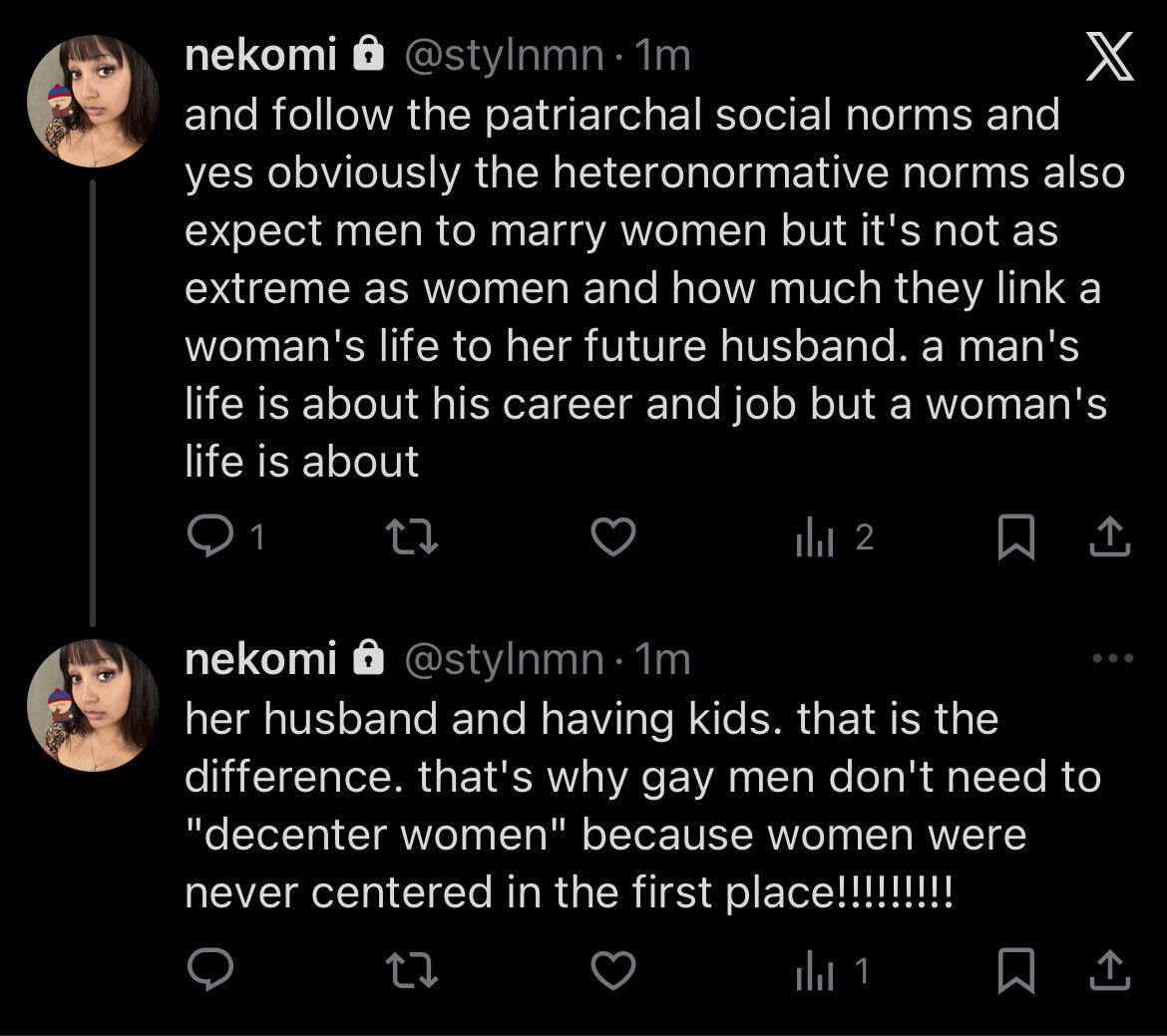 taking this out of priv, it's kind of messy but my point still stands. and also this is coming from a lesbian