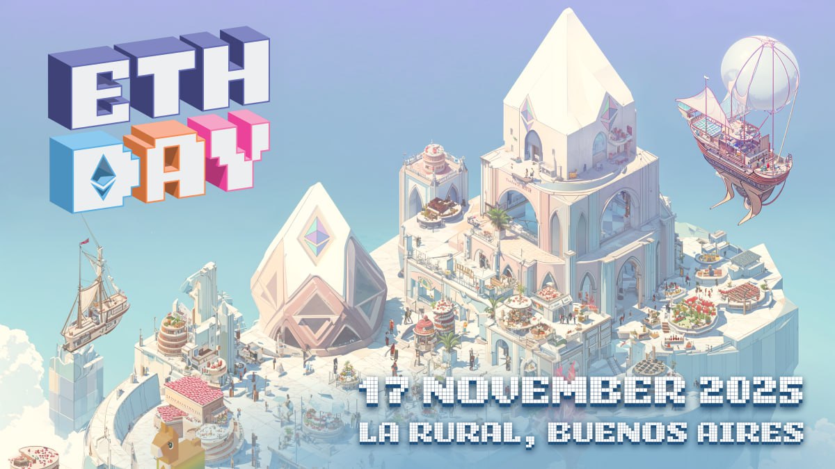 Ethereum Day brings the ecosystem together to look towards the road ahead.

Some highlights not to miss:
• Ethereum Foundation priorities with <a href="/tkstanczak/">Tomasz K. Stańczak</a> &amp; <a href="/hwwonx/">hww.eth | Hsiao-Wei Wang</a>
• Ethereum in 30 minutes by <a href="/VitalikButerin/">vitalik.eth</a>
• A deep dive into Argentina's web3 ecosystem
&amp; more