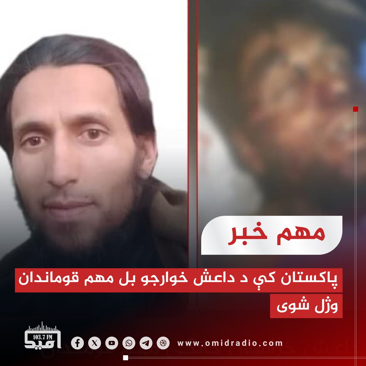 د المرصاد په نوم یوې رسنۍ د خپلو سرچینو په حواله خبر ورکړی چې ناپېژانده وسله‌والو د پاکستان په «پنجاب» ایالت کې د داعش خوارجو یو مشهور قوماندان وژلی دی.

د دې رسنۍ په خبر کې د دغه داعشي نوم «برهان» چې په «زید» مشهور و، ښودل شوی او ویل شوي چې نوموړی د پنجاب ایالت د اختراباد ښار په