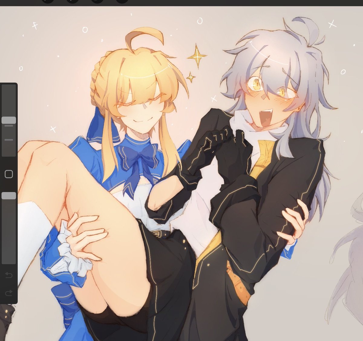 XavocsCatacombs's tweet image. Baeber Servant carrying her girlfailure of a Master