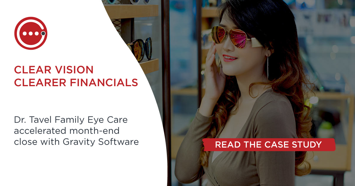 vsilvani's tweet image. Dr. Tavel Family Eye Care cut their month-end close from 30+ days to 10–15 with Gravity’s multi-entity cloud accounting software.
Efficiency and clarity, delivered. 👓 bit.ly/4nVtZav 

#GravitySoftware #MultiEntityAccounting #HealthcareFinance #CFO #CloudERP