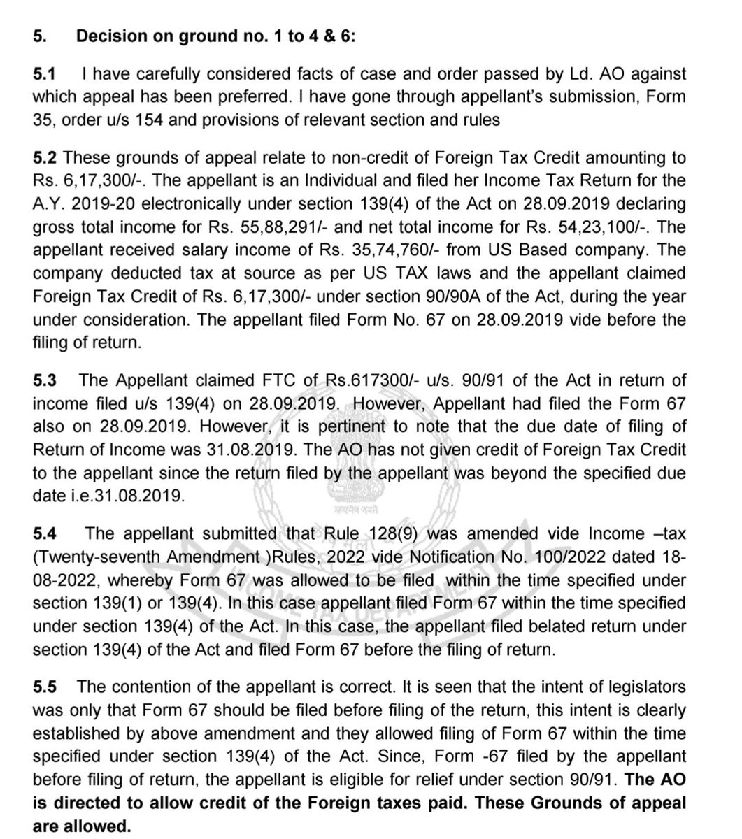 Good News for me and my client:-

The appeal filed against the <a href="/IncomeTaxIndia/">Income Tax India</a>  Assessing Officer’s order has been decided in my favour today. A strong validation that correct facts and proper interpretation always stand.