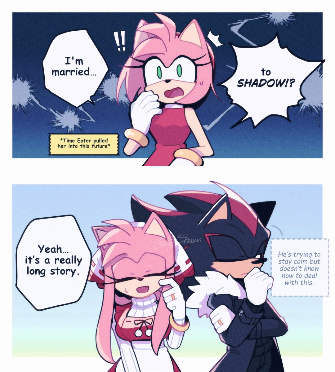 Just a silly idea… what if this happened to Amy instead of Shadow 😂

#shadamy