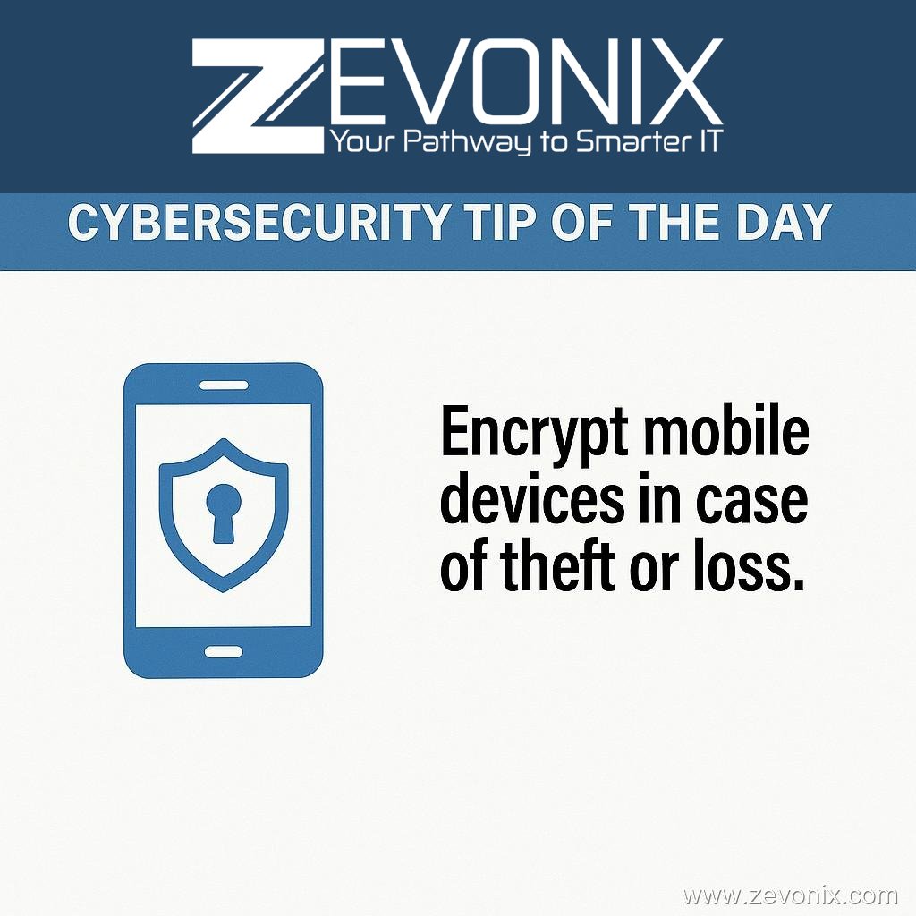 Zevonix_IT's tweet image. 📱 Losing a phone shouldn’t mean losing your data.
🔒 Encrypt mobile devices to protect sensitive information in case of theft or loss.
👉 zurl.co/4NMPN

#CyberSecurity #MobileSecurity #DataProtection #Zevonix
