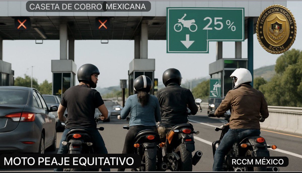 ¡ATENCIÓN MÉXICO!
7 de diciembre, la @fnrccm convoca a todos los motociclistas a una movilización nacional en casetas de peaje Exigimos: Tarifa justa,Menos peso, menos daño, menos pago, #MotoPeaje25% <a href="/GobiernoMX/">Gobierno de México</a> <a href="/Mx_Diputados/">H. Cámara de Diputados</a> 
Reporteros: 
#MotoPeajeJusto #FNRCCM <a href="/Jose_Romero297/">@jose_romero</a>