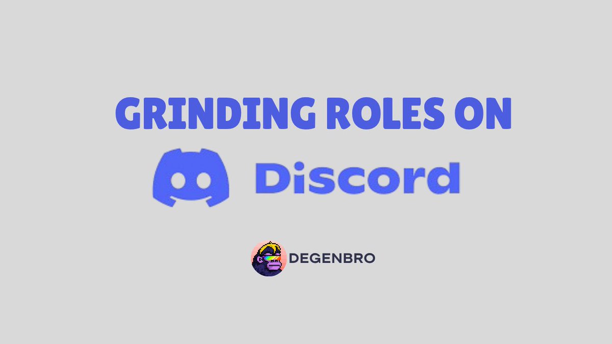 degenBRO__'s tweet photo. Art of Grinding roles on discord

A detailed guide 🧵🪡

Like &amp; RT https://t.co/K7Mfbrmr0x