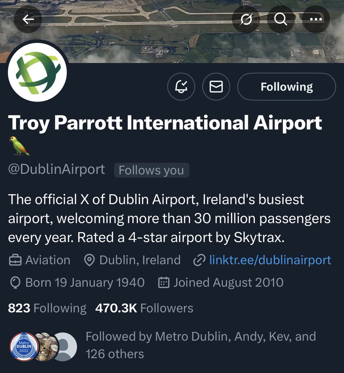 DUBL- oh wait…. TROY PARTOTT INTERNATIONAL Airport I LOVE YOU