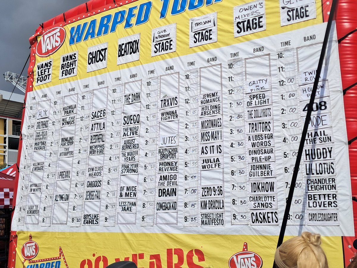 Mightyena587's tweet photo. Warped Tour Orlando 2025 Day 2 Schedule #warpedtour https://t.co/vRvThpFWct