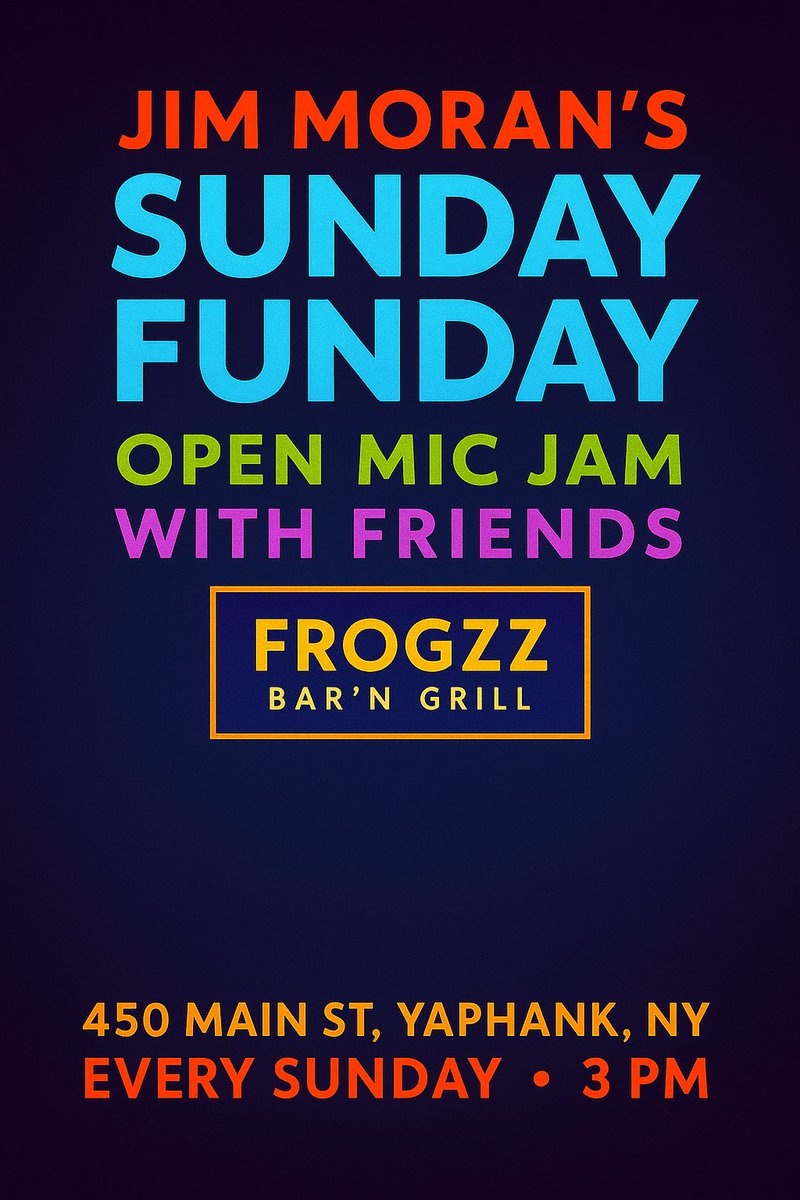 #SundayFunday #LiveMusic #OpenMic #LongIslandMusic #Frogzz #SupportLocalMusic #JimMoran #NYMusicScene