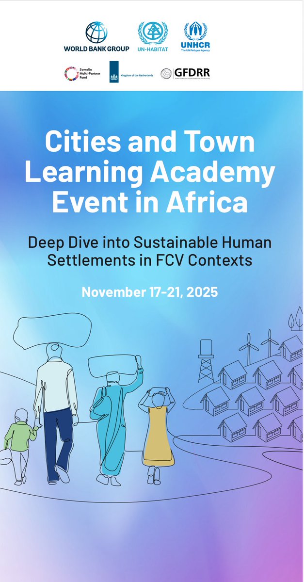 🌍 African countries, <a href="/WorldBank/">World Bank</a>, <a href="/Refugees/">UNHCR, the UN Refugee Agency</a> &amp; <a href="/UNHABITAT/">UN-Habitat</a> are meeting this week to improve how cities build and govern climate-resilient settlements for displaced people. Five days of joint work will drive real solutions and stronger national plans. #UrbanDevelopment