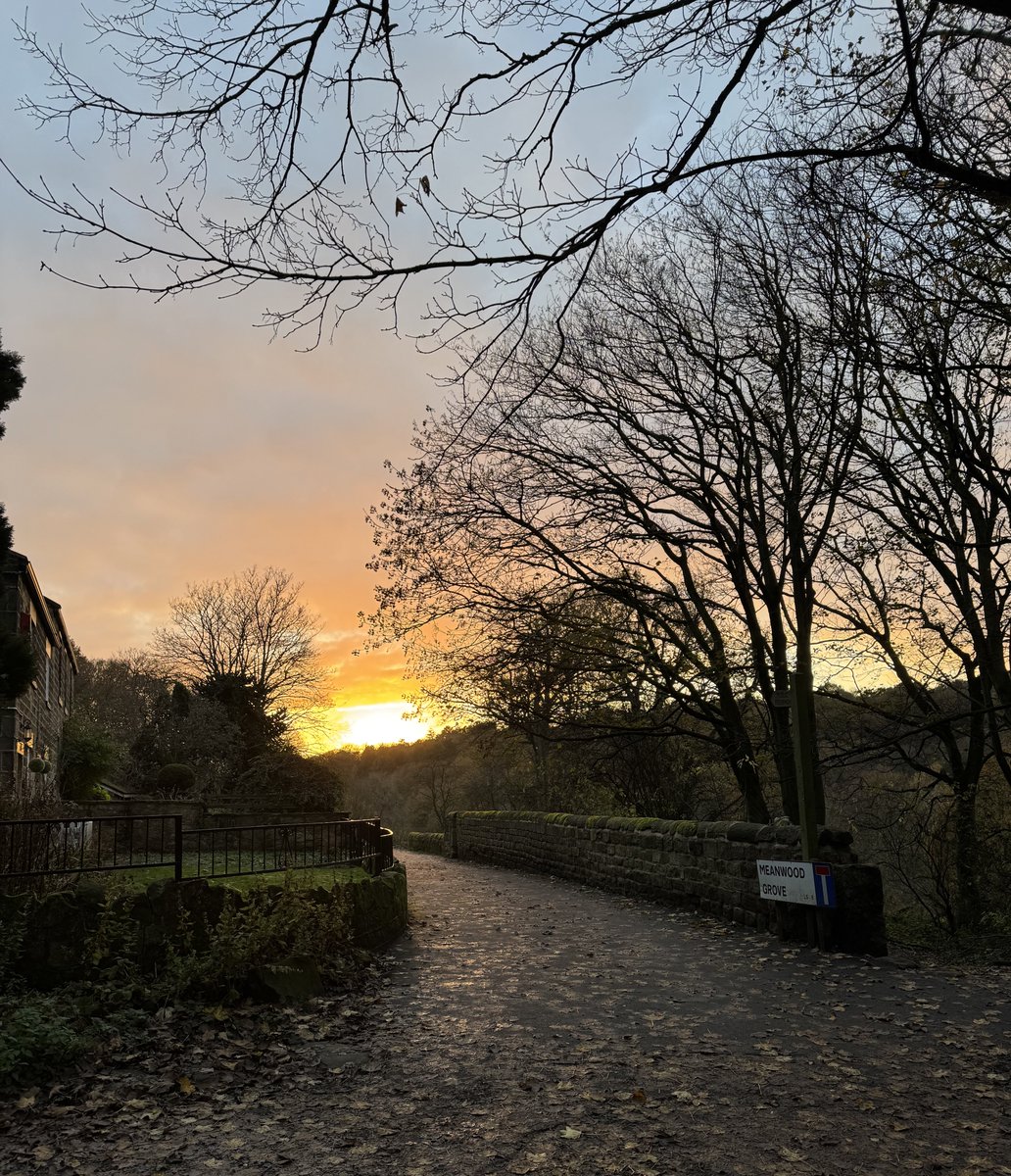 I think Headingley is on fire. Oh no, it’s just sunset on my dog walk. 😎🐶