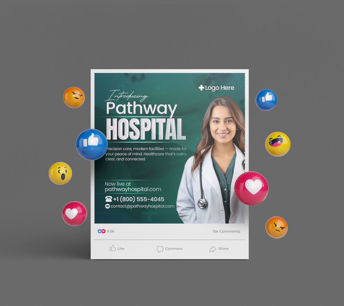 Vectsultan's tweet image. Hospitals and clinics need strong visuals on social media. Good design builds trust with patients and helps share important health information.  DM me today for custom design.
#socialmedia #socialmediapostdesign #socialmediamarketing #SocialMediaGrowth #posterdesign #Medical