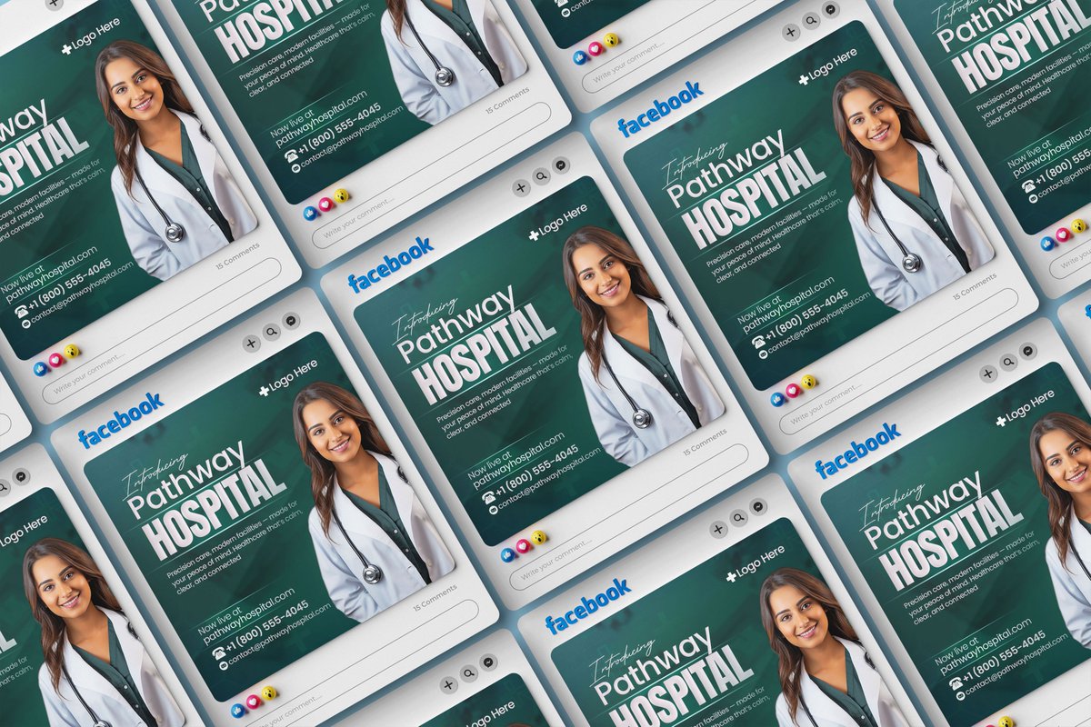 Vectsultan's tweet image. Hospitals and clinics need strong visuals on social media. Good design builds trust with patients and helps share important health information.  DM me today for custom design.
#socialmedia #socialmediapostdesign #socialmediamarketing #SocialMediaGrowth #posterdesign #Medical