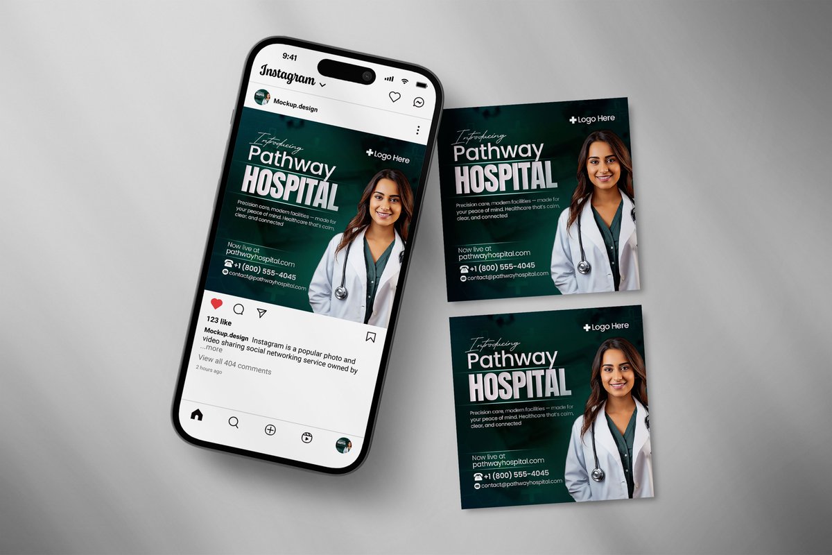 Vectsultan's tweet image. Hospitals and clinics need strong visuals on social media. Good design builds trust with patients and helps share important health information.  DM me today for custom design.
#socialmedia #socialmediapostdesign #socialmediamarketing #SocialMediaGrowth #posterdesign #Medical
