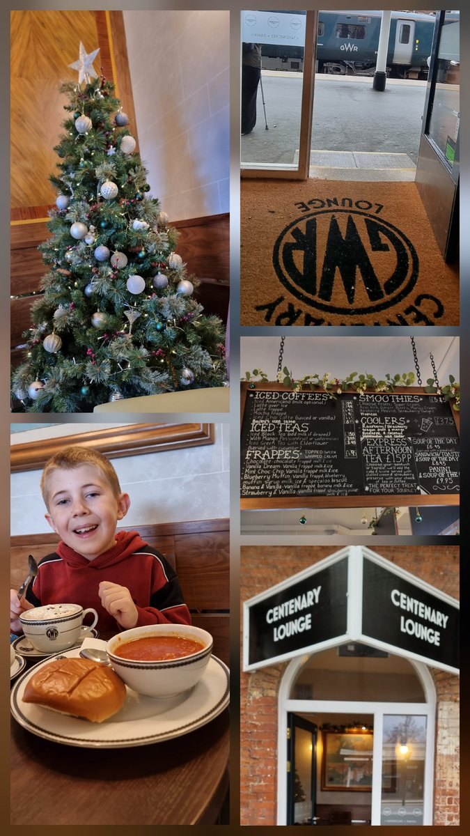 We're on the way home now but not before one last treat. Today, we're swapping the meal deal lunch for the real deal lunch and finally visiting <a href="/CentenaryLounge/">Centenary Lounge</a> at Taunton. Lovely decor and the best tomato soup ever, all while watching the trains come and go. Bliss 😊