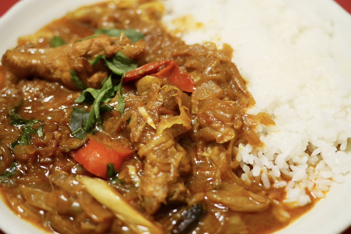 手羽元のカレー(Chicken Wing Curry)。