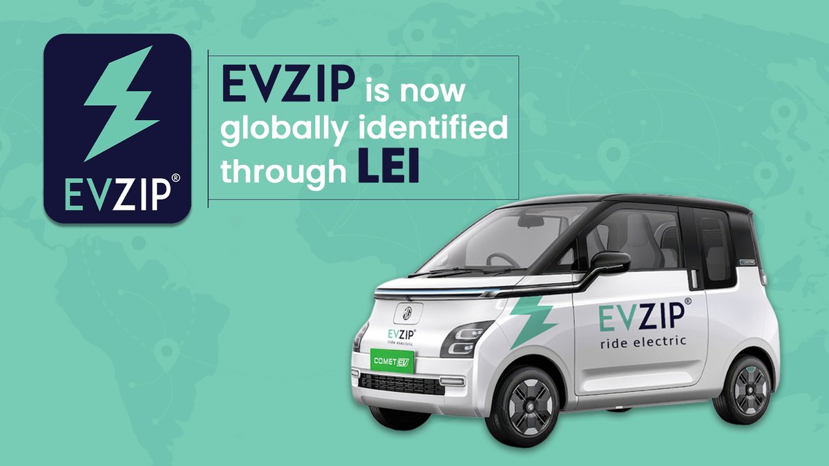 EVZIP Mobility now has a globally recognised Legal Entity Identifier (LEI) listed in the GLEIF database.

Another step in building a compliant, transparent and investor-ready foundation alongside our ISO 9001:2015 certification and Startup India recognition.
#EVZIP
