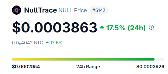 lifecoachmanu's tweet photo. $NULL isnt sleeping like most #Altcoins 
dont miss the train

#NULLTRACE https://t.co/oZsRkKWsuu