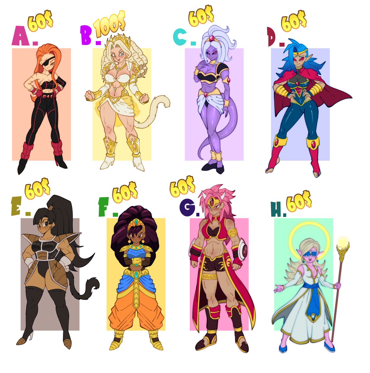 Rasbipac_'s tweet image. OOPS, all pretty ladies. 🥹
This was a biggie but im so happy to get out these designs dow, a lot of ideas i wanted to play with. Feel free to DM me if you&apos;re interested in taking home one of these adoptables!