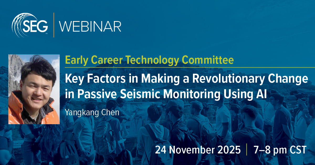 SEG_org's tweet image. Don’t miss out on this free webinar!

Learn how TexNet built an AI-powered monitoring system from a decade of research and innovation. Register now for Key Factors in Making a Revolutionary Change in Passive Seismic Monitoring Using AI.

📅 November 24 
🔗 go.seg.org/47OGpwu
