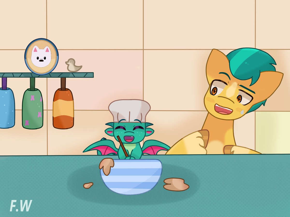 Cooking with Sparky 💚💛
#mlp #mlpg5 #mylittlepony #hitchtrailblazer #sparky