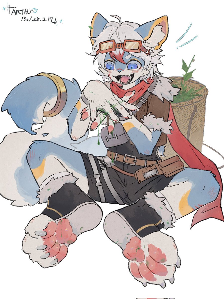 C_Chuxue's tweet image. 今天的草药格外多汁呢……
These herbs are unbelievably juicy...
🎨: @gouyaojiao13