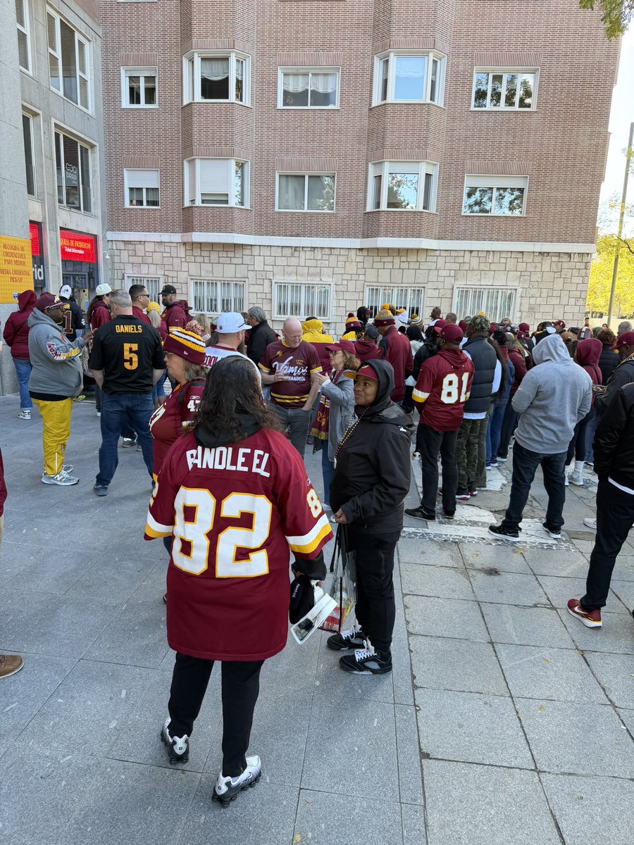 stevechenevey's tweet image. SO amazing to have so many great @fox5dc viewers say hi in Madrid for today’s @Commanders game! #HTTC