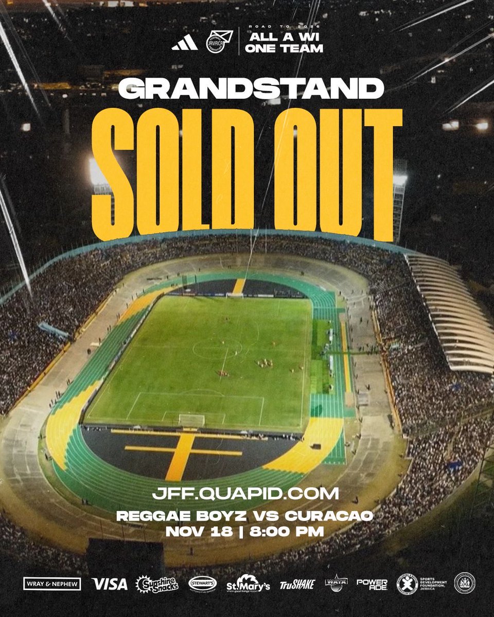 Tuesday, all roads lead to STADIUM! 🏟️

👉🏽 Grab your tix NOW at jff.quapid.com

🎟️ Bleachers – $2,000
🎟️ Premium Bleachers – $4,000 | Snacks + Entertainment Incl.
🎟️ VIP – $12,500
🎟️ Skyline – $25,000 | Best View, Priority Parking, Private Security, Food + Drink Inc.