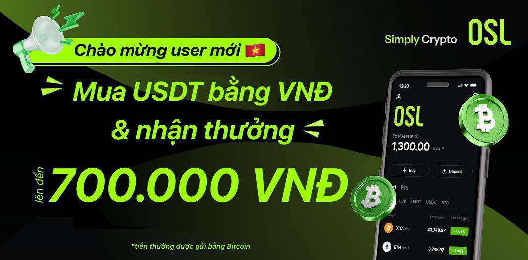 MarginATM's tweet photo. 🔔 Kèo lụm 700k tiền tươi từ sàn OSL

@osldotcom là sàn được cấp phép tại Hong Kong, từng được @cz_binance retweet khi trở thành sàn licensed đầu tiên list $BNB.

Hiện họ đang mở rộng sang global và hỗ trợ cả Spot, Futures và mua USDT trực tiếp bằng VietQR.

Giờ OSL đang có kèo GA 700k khá dễ làm cho user mới, thưởng trả BTC tiền tươi, rút được.

Đâu tiên anh em vào đăng ký tài khoản + KYC theo link ref MarginATM:
https://t.co/a34iATKmEG (code ref: 3PKJAG)

✅ Dành cho người dùng mới - Nhận 700.000 VNĐ tiền tươi 

+ Nạp từ $100 USDT hoặc mua trực tiếp USDT từ sàn OSL qua VietQR (lưu ý lệnh mua đầu tiên phải từ $100, tỷ giá hiện đang tốt hơn P2P sàn Binance) và hold trong ít nhất 14 ngày

+  Trade tổng $100 trong vòng 14 ngày

🎁 Nhận $25 (~700.000 VNĐ)

✅ Dành cho người dùng mới - nhận ~280.000 VNĐ

+  Trade spot/futures với tổng volume ít nhất $10 trong 14 ngày đầu mở tài khoản

🎁 Nhận $10 (~280.000 VNĐ)

📌 Lưu ý:
*Không áp dụng khi convert USDC → USDh
* Thưởng trả bằng BTC, về ví OSL đầu tháng kế tiếp
* Cần pass Risk Control (không trùng IP…) 

Hiện campaign này mình đánh giá là khá ngon vì sàn đang muốn kéo users mới. Anh em tranh thủ kiếm tiền tươi nhé 🚀