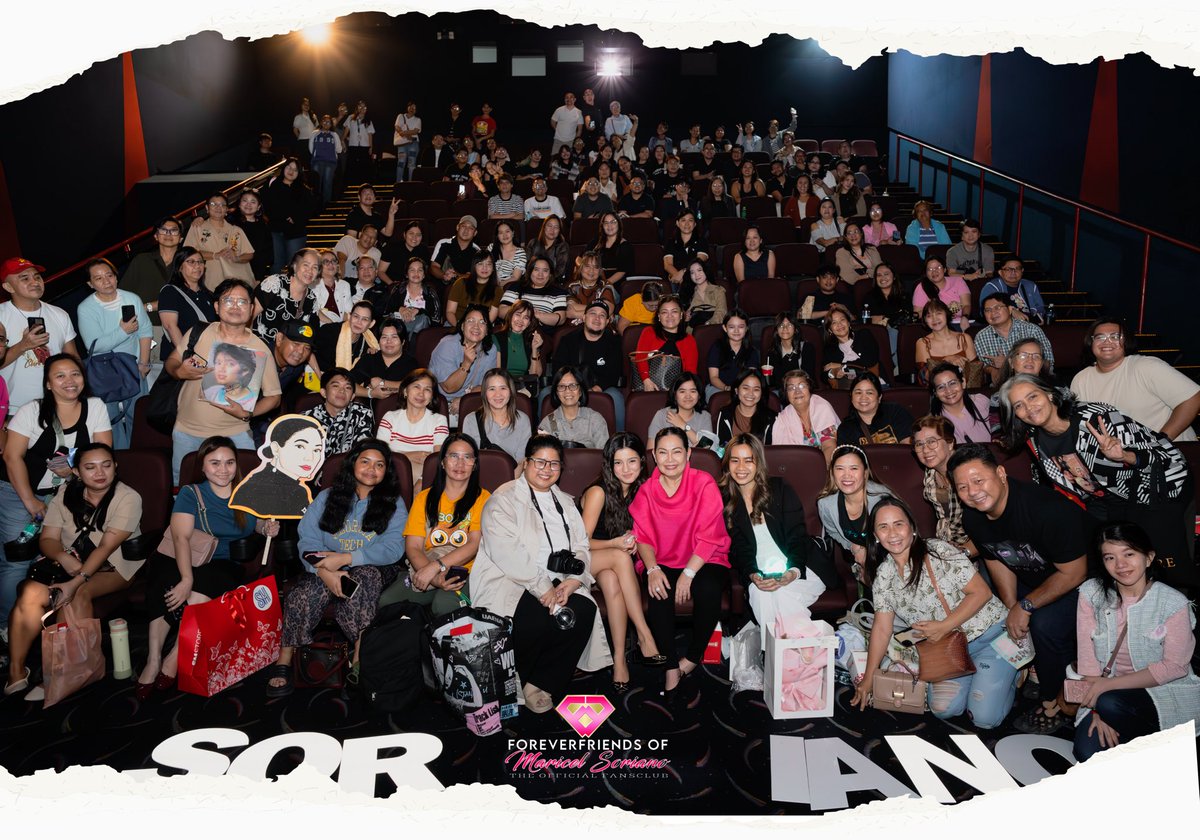 A beautiful night for the Diamond Star and her fans. 💛💎

Both block screenings were filled with warmth, excitement, and endless love for Ms. Maricel Soriano. Belle Mariano also graced one of the screenings, making the evening even more special. <a href="/StarCinema/">Star Cinema</a> 

#MeetGreetAndBye